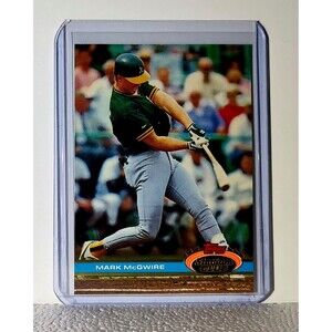 Mark McGwire 1991 Topps MLB #399 Stadium Club Baseball Card Oakland Athletics